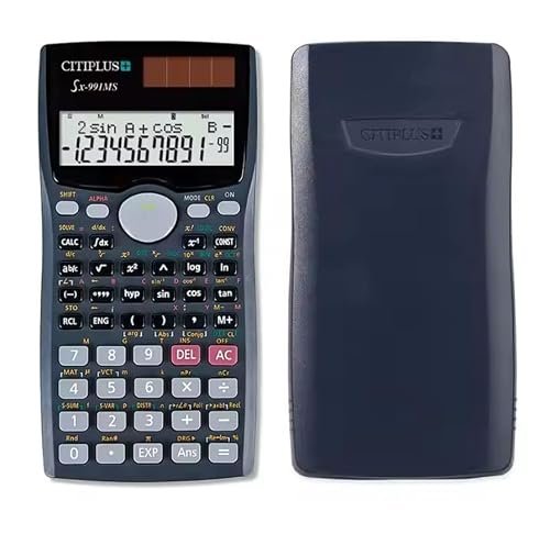 CITIPLUS Sx-991MS Scientific Calculator, 401 Functions, Matrix Vector Calculations, STAT-Data, Dual Power Solar and Battery, ANS Function, with Hard Case
