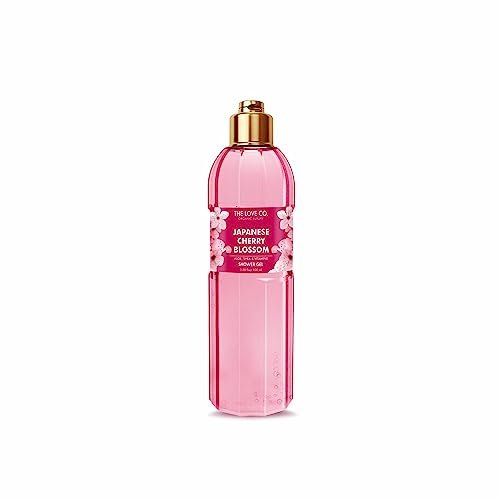 THE LOVE CO Japanese Cherry Blossom Body Wash & Shower Gel for Women & Men | Aloe Vera & Vitamin E Hydrating Body Cleanser | Long Lasting Floral Fragrance, Paraben Free, Vegan | 100ml
