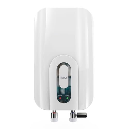 GM Fogo 5 LTR 3000 Watt Instant Water Heater | Advanced 3 Level Safety with Stainless Steel Tank & Compact Design | 6.5 Bar Pressure for High Rise Building | Suitable for Kitchen & Bathroom | White