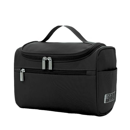 LACOPINE Polyester Women’s Multi Functional Travel Toiletry Hanging Makeup Organiser Bag (Black)