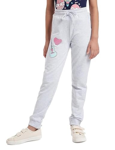Amazon Brand – Jam & Honey Girls’ Harem Trousers (JHSS20GJOG003_Dk Pink + Grey 1_7-8 Years)