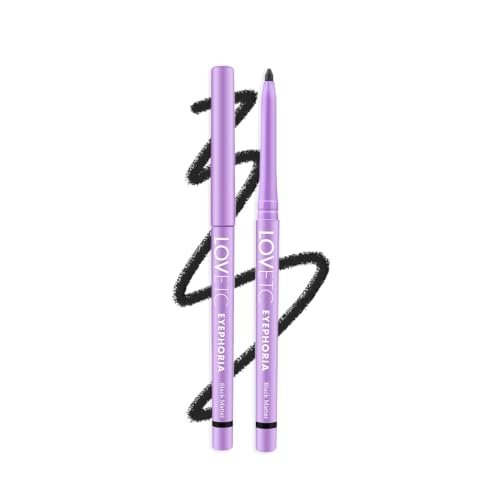LOVETC Eyephoria Retractable Kajal For Women | Water & Smudge-Proof | Fade Resistant | Intense Payoff | 18-Hr Longwear | Non-Irritating | Dermat & Opthalmologically Tested | Black Matter | 0.35g