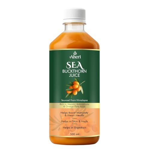Sea Buckthorn Juice 500 ML | Buckthorn Berry Herbal Juice with Natural Vitamin C, Omega 3 6 7 9 & Antioxidants | Herbal Support for Immunity, Skin Glow & Gut Health – Pack of 1
