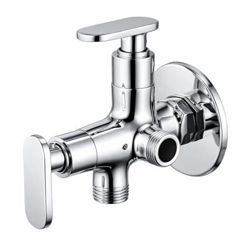 10X Brass Angle Cock Two In One AV-8633 Wall Mount Chrome Plated