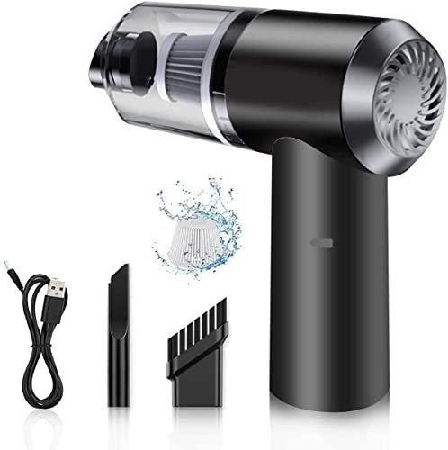 2-in-1 Car Vacuum Cleaner – 120W High-Power Handheld Wireless With Dust Collection/Lighting, Home and Car Dual-Use, Portable USB Rechargeable, Black