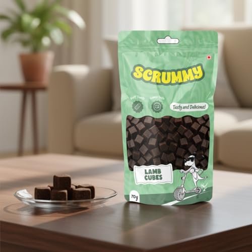 Scrummy Lamb Cubes Dog Treats, 70g (Pack of 3) Soft & Tasty Training Snacks | High Protein, Easy to Digest, Healthy Rewards for Puppies & Adult Dogs