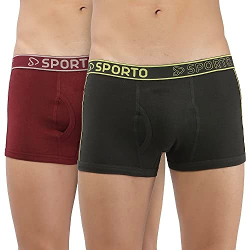 sporto Macho Super Combed Cotton 2-Way Strech Mini Trunk Pack of 2 (Colour May Vary)