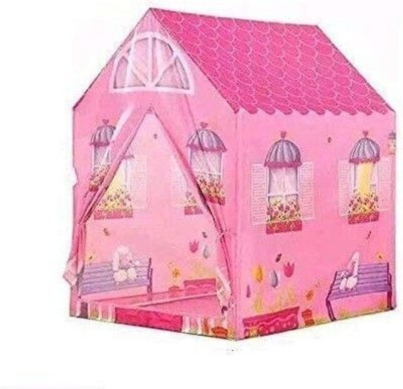Fly Buy Jumbo Size Extremely Light Weight , Water & Fire Proof Doll House Tent for Kids(Pink)