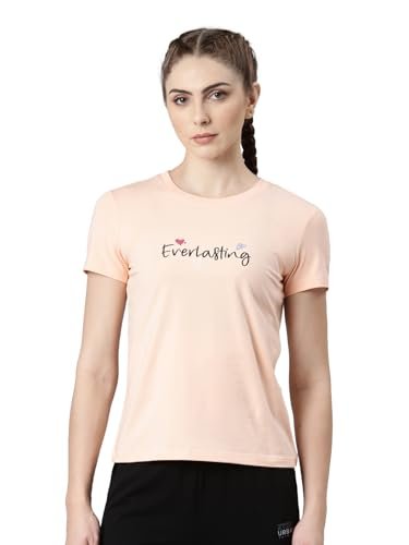 XTEP Women Stellar Whispers Orange Lifestyle Casual T-Shirt-L