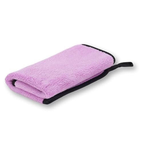 BTfash Microfiber Cleaning Cloth, 40×40 cms 600 GSM | Highly Absorbent,Lint and Streak Free, Multi-Purpose Wash Cloth for Kitchen,Car,Window,Stainless Steel,Silverwear (Lavender_40x40cms) Pack of 1