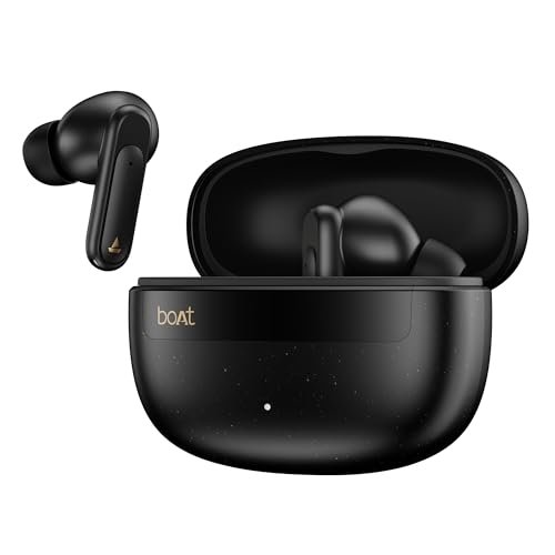 boAt 2026 Launch Airdopes Plus 222 with Immersive Spatial Audio, 60 Hrs Battery, 13mm Drivers, Hearables App Support, Multi Connect, Voice Assistant TWS Earbuds with mic (Carbon Black)