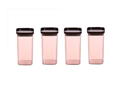 Aristo 203 Airtight Breeza Square Container For Kitchen Storage, Plastic Boxes For Storage, Kitchen container- Set of 4 Color May Vary