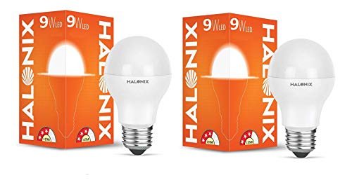 Halonix Astron Plus Base E27 9w LED Bulb (Pack of 2, Warm White)