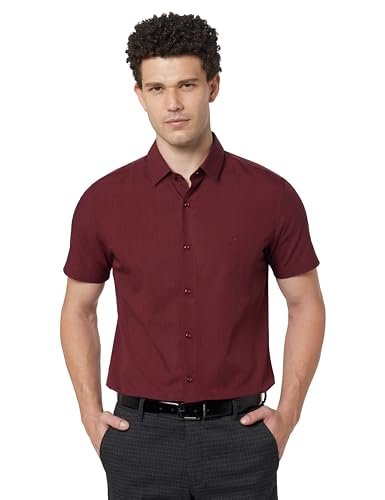 United Colors of Benetton Men’s Slim Shirt (5NS13U008I905_Maroon XL)