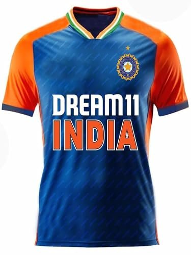 Sports India T20 Jersey 2024 World Cup (Kid’s,Boy’s,& Men’s) L1112 8049 Rohit 45 (26, RHT_WT20)