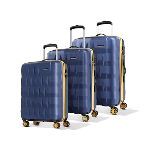 Aristocrat Comet Set of 3 (Cabin+Medium+Large) Hard Case Trolley Bags, Blue