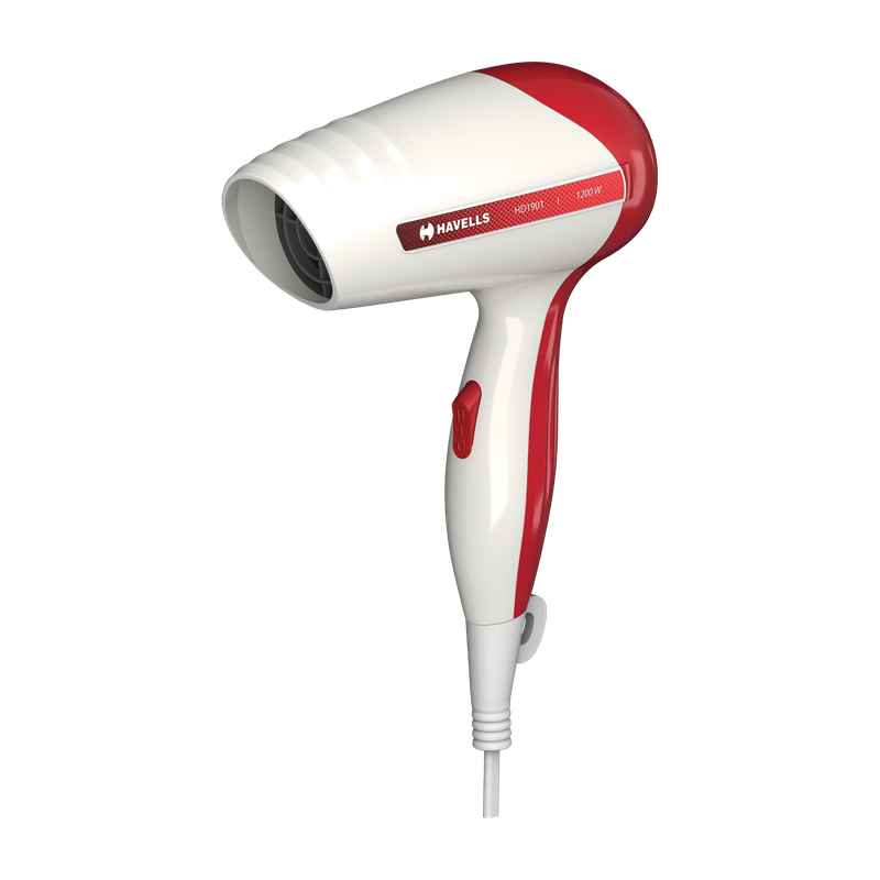 HAVELLS HD1901 Hair Dryer(1200 W, White & Red)
