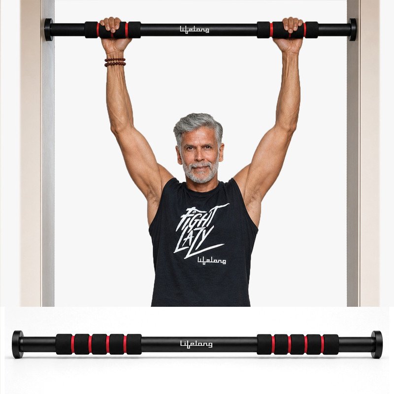 Lifelong Adjustable Pull-Up Bar For Home Gym | Best For Kids, Men & Women | Non-Slip Pull-up Bar(Multicolor)