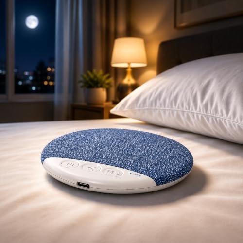 AKSHRESH MART Bluetooth Sleep Pillow Speaker with Soft Fabric Surface, Wireless White Noise Audio Speaker, USB Charging Port and Control Buttons for Bedside, Relaxation and Travel