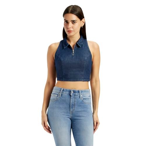 Levi’s Women’s Solid Shirt Collar Top