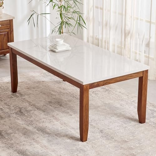 Home Centre | Giza 8-Seater Dining Table | Faux Marble Top | Composite Marble Top | Grey | 1 Year Warranty