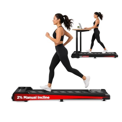 Cockatoo SmartWalk 1A Slimmest Walking Pad for Home, with Speed 1-6Km/Hr, 3HP Peak, 2-Level Incline Underdesk Treadmill (Max Weight:100 kg)