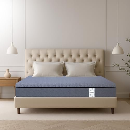 Florance Orthopedic Mattress with 7 Zone Air Gel Memory Foam, Medium-Firm, Pressure Relief, Oeko Tex Certified Fabric, Zero Partner Disturbance, Queen Size Mattress, 12-Year Warranty, 78x60x8