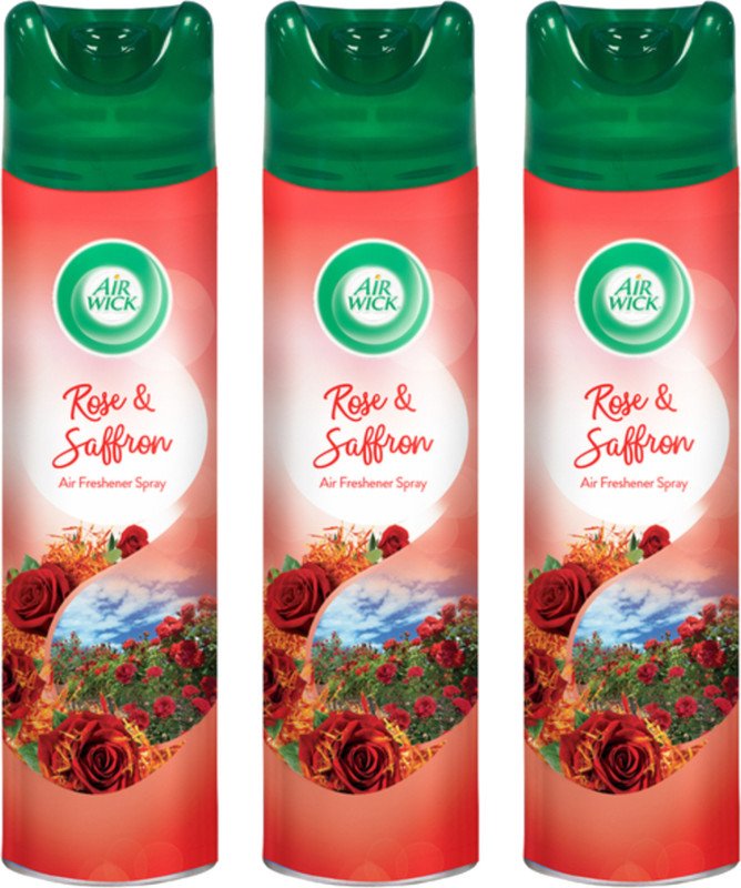 Airwick Rose Spray Room Air Freshener Spray – Rose & Saffron(3 x 245 ml)