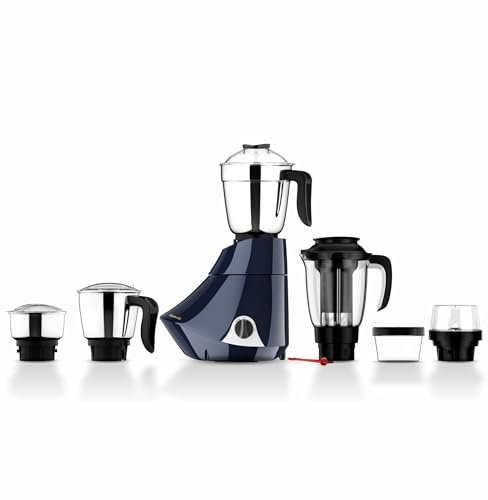 Butterfly Smart Plus 750W Mixer Grinder with 5 Jars | Multipurpose Jars – 3 Stainless Steel,1 PC Juicer Jar & 1 Grind & Store Jar | Heavy Duty Motor | 2 Years Manufacturer Warranty | Ink Blue