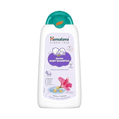 Himalaya Gentle Baby Shampoo 200ml with Hibiscus, Chickpea | No Tears | pH 5.5 | No.1 Doctor Recommended Brand | Cleanses, Softens & Nourishes hair | Safe for Newborns | Hypoallergenic