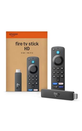 Amazon Fire TV Stick HD (newest model), our fastest HD stick yet, 1,500+ apps, Alexa Voice Remote, directly powered by your TV
