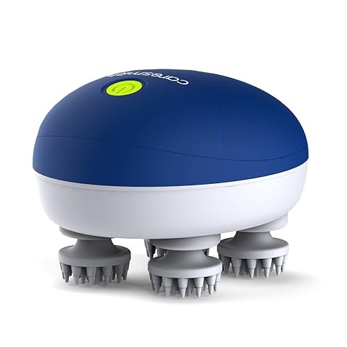 Caresmith Revive Scalp Massager | 96 Silicon Kneading Points with Detachable Heads | Scalp & Head Massager for Hair Growth | Stress Relief (Blue)