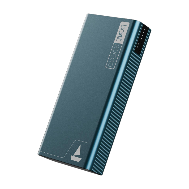 boAt 20000 mAh 22.5 W Compact Pocket Size Power Bank(Steel Blue, Lithium Polymer, Fast Charging, Quick Charge 3.0, Power Delivery 3.0 for Laptop, Mobile, Tablet, Speaker)