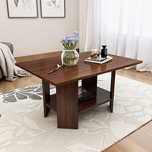 Home Centre | Helios Kohi Coffee Table | Center Table for Living Room | Engineered Wood | Brown | 1 Year Warranty