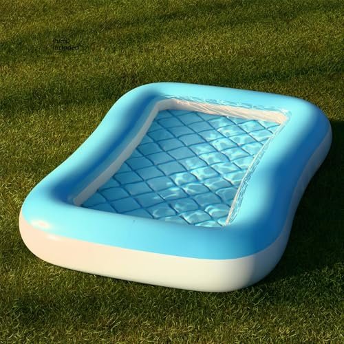 Lifelong Swimming Pool for Kids | Inflatable Rectangular Baby Pool Portable Baby Bath tub | Indoor & Outdoor Swimming Pool for Kids (Blue)