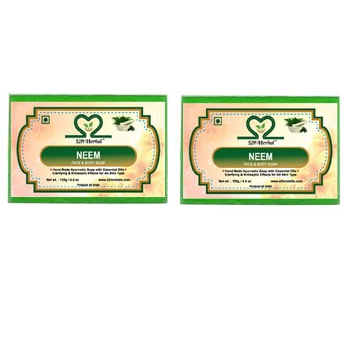 S2M Herbal Pure Neem Soap Pack Of 2 (2 x 125 g)