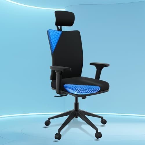 The Sleep Company Onyx Orthopedic Office Chair | Patented SmartGRID seat | Adjustable Lumbar Support | Ergonomic Sitting Posture | High Back Chair | Work, Home, Study | Free Installation | Black