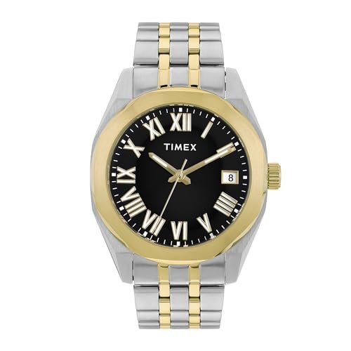 TIMEX Analog Watch for Men with Black Dial & Multicolor Stainless Steel Bracelet Band – Water Resistant Men’s Wrist Watches -TWEG296SMU04