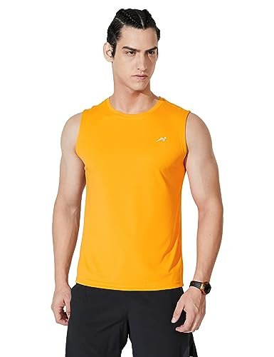 Amazon Brand – Symbol Men Polyester Solid Regular T-Shirt (AW17-SYSP-04_Orange 2XL)