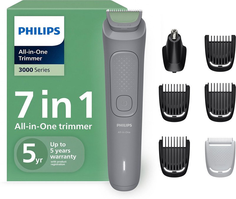 PHILIPS MG3911/15 Fully Waterproof Trimmer 60 min  Runtime 5 Length Settings(Grey)