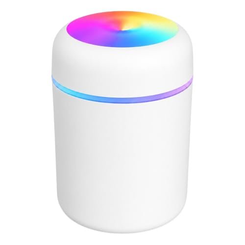 SELLER ZONE Humidifiers with Colorful Light for Room, Bedroom, Office, Car (White) Don’t use Essential, 300 ml