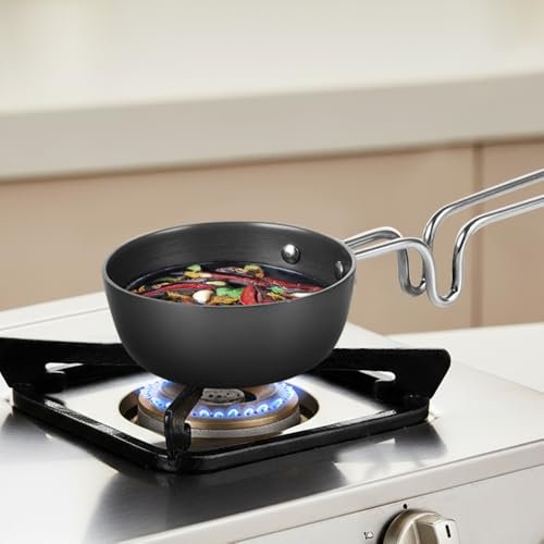 Borosil 11 cm Hard Anodized Tadka Pan | Aluminium Grade 3003 | Glossy Exterior & Matt Interior | Even Heat Distribution | Easy to Clean | 5 Years Warranty