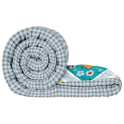 MollisHomes Comforter Double Bed Blankets for Winter| 180GSM Microfiber Blanket Double Bed | 220X 250cm | AC Comforter Double Bed | Multi & Grey | Abstract Pattern | Quilts | Duvet | Dohar