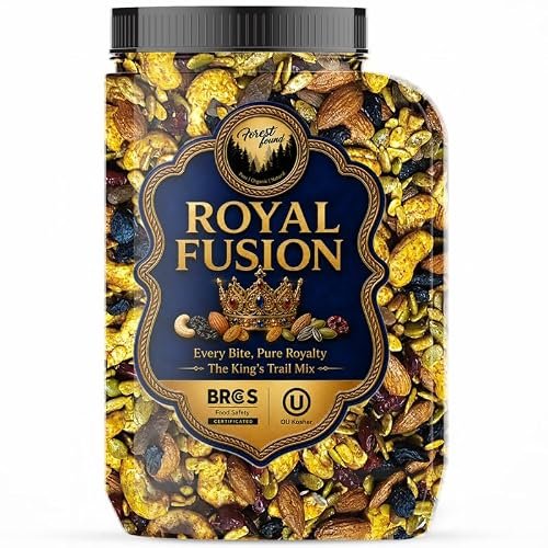 Forest Found Royal Fusion Masala Dry Fruits Trail Mix – 400gm | Premium Dry Fruit Mix For Snacking | With Cashews, Almonds, Raisins, Cranberries, Sunflower & Pumpkin Seeds | No Palm Oil & Flavours