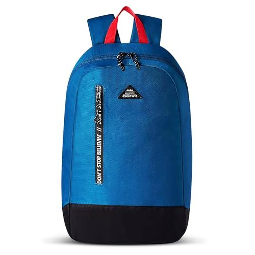 Gear Superior 17″/19L Medium Water Resistant Backpack | Casual Backpack | Daypack | Travel Backpack | College Bag For Men/Women (Blue – Black)