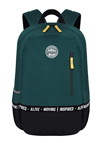Gear Bomber Eco Statement 19″/22L Water Resistant School Bag | College Bag | Casual Bag | Backpack for Men/Women (Bottle Green)