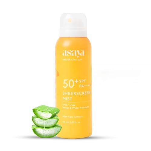 ASAYA | Body Sunscreen Spray SPF 50+ PA++++ | In VIVO Tested | Lightweight Broad Spectrum Protection | Quick Dry Mist | Designed for Outdoor & Daily Use | For Men & Women | 100 ml