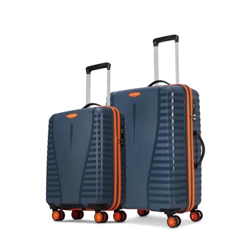 Aristocrat Airpro Max Set of 2 (Cabin+Medium) Trolley Bags, Spanish Blue
