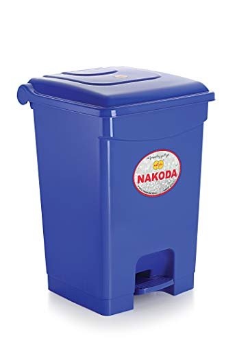 Nakoda Modern Square Pedal Dust Bin for Office use, School, Bedroom, Kids Room, Home, Multi Purpose,20 Litre color may vary (Plain & Printed), (32.6 x 30.5 x 38) cm