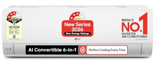 LG 1.5 Ton 3 Star, Smart Inverter Split AC (100% Copper Condenser, AI Convertible 6-in-1, Faster Cooling & Energy Saving, Diet Mode+, HD Filter with Anti-Virus Protection,Him Clean, AS-Q18JNXE,White)